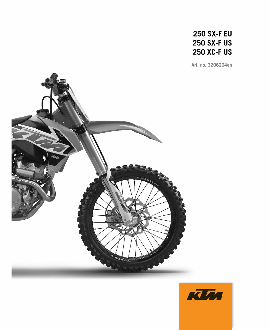 2015 KTM 250 SX-F Service & Repair Manual preview img 1
