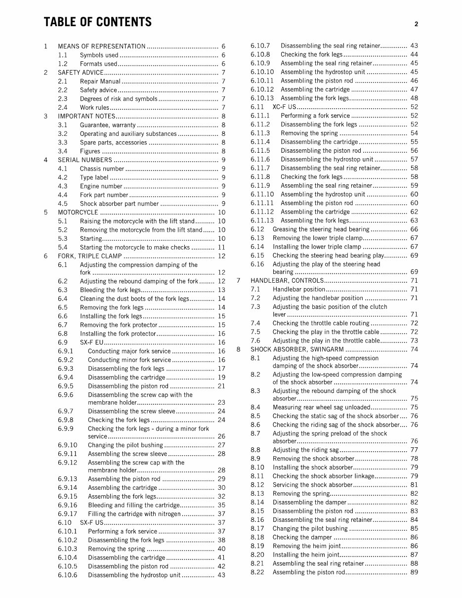 2015 KTM 250 SX-F Service & Repair Manual preview img 4
