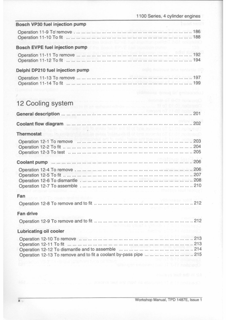Perkins 1100 series Diesel Engine Workshop Service Manual preview img 10