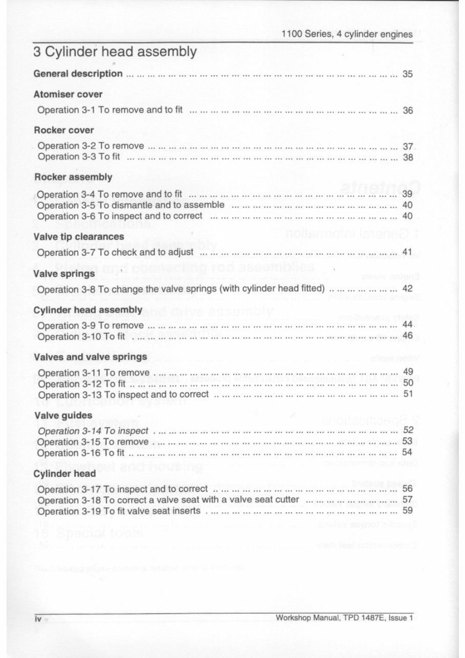 Perkins 1100 series Diesel Engine Workshop Service Manual preview img 4