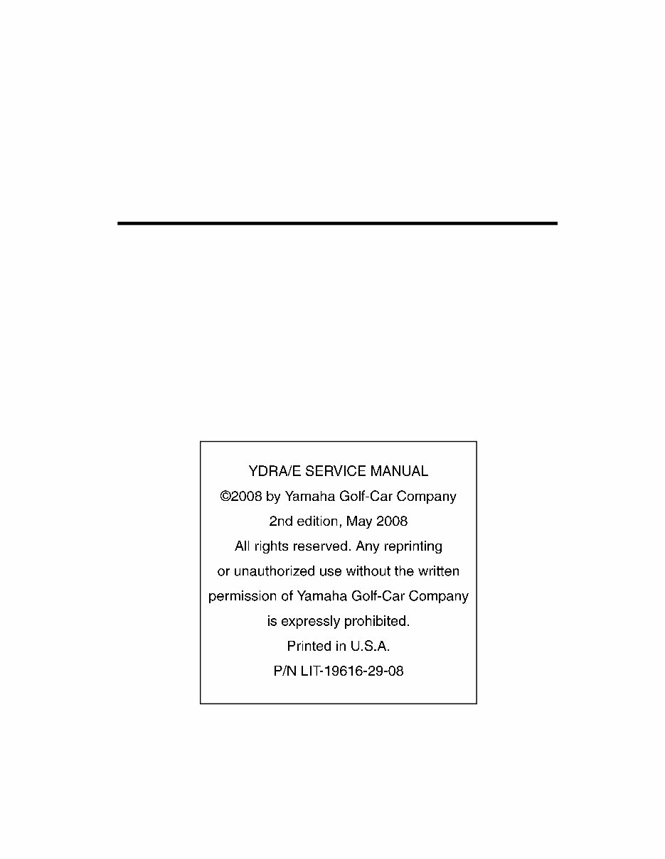 2008-2009 Yamaha The Drive YDRA YDRE Golf Cart Service & Repair Manual preview img 2