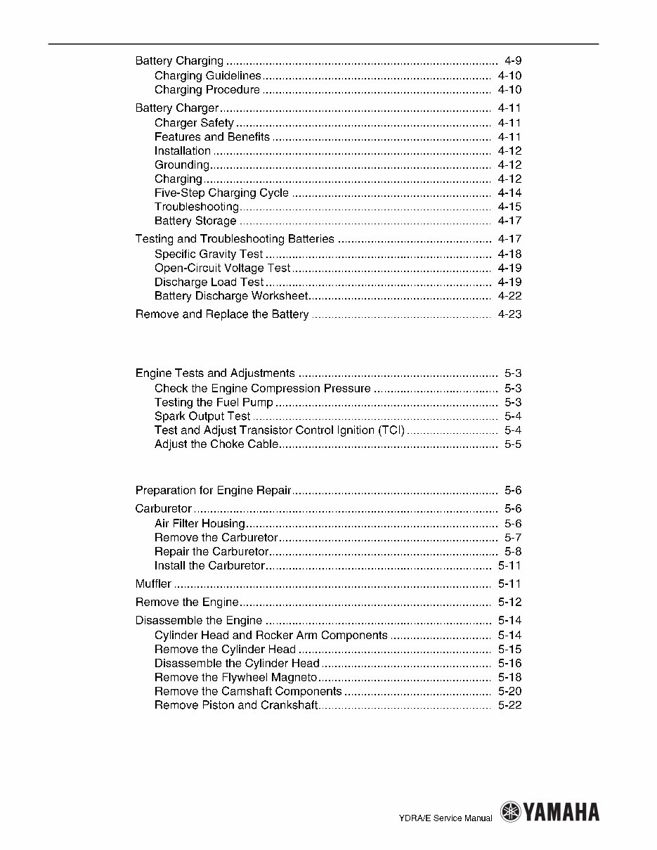 2008-2009 Yamaha The Drive YDRA YDRE Golf Cart Service & Repair Manual preview img 9