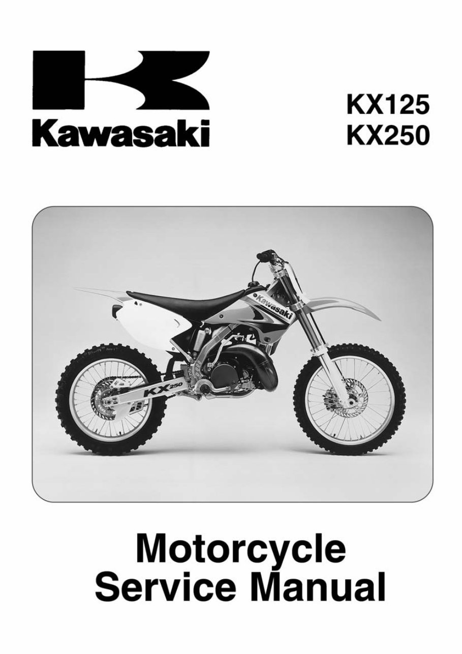 2004 KAWASAKI KX125 2-STROKE Motorcycle Factory Service & Work Shop Manual preview img 1