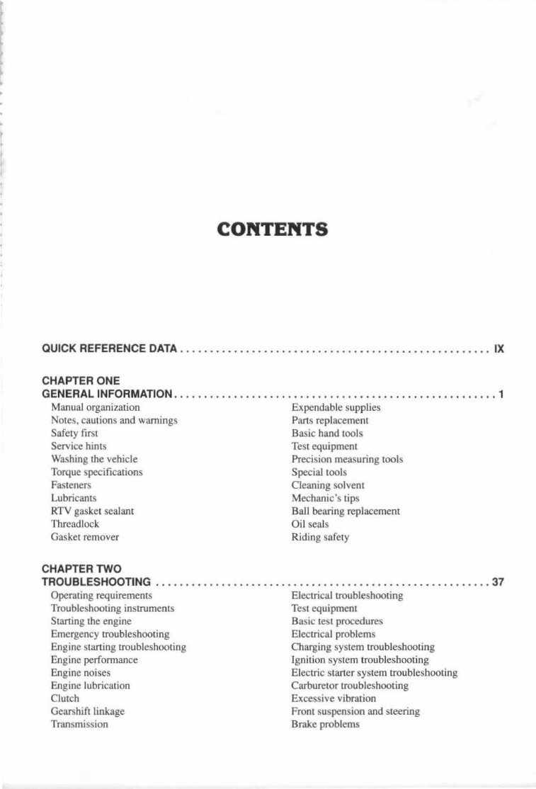 1987-1998 Suzuki LT ATVs (LT-4WD/LT-F4WDX/LT-F250) Service & Repair Manual preview img 3
