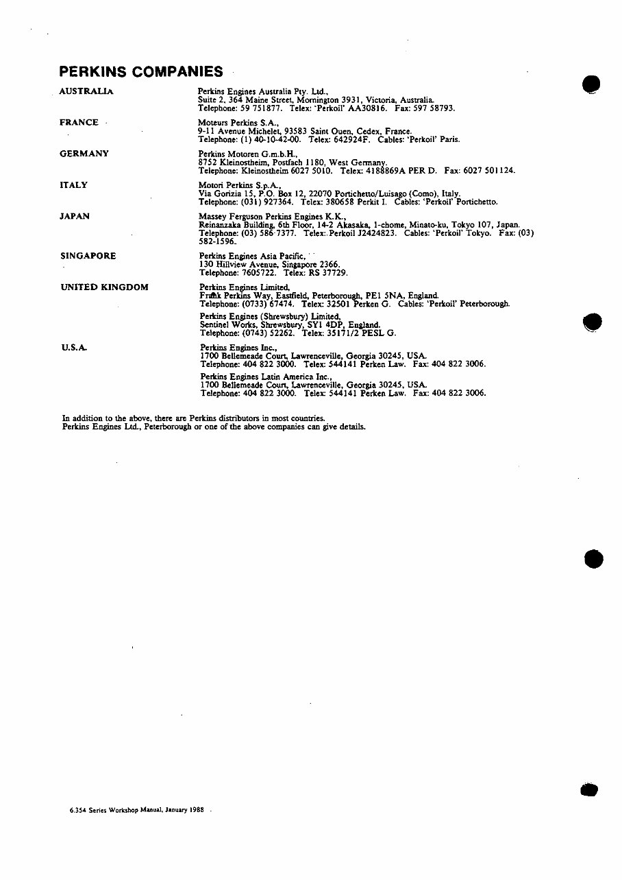 Perkins 6.354 T6.354 6.3542 6.372 Diesel Engines Full Service & Repair Manual preview img 2