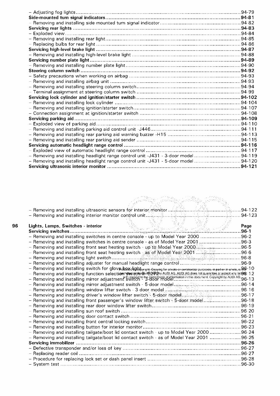 1996-2003 Audi A3 Service & Repair Manual preview img 5