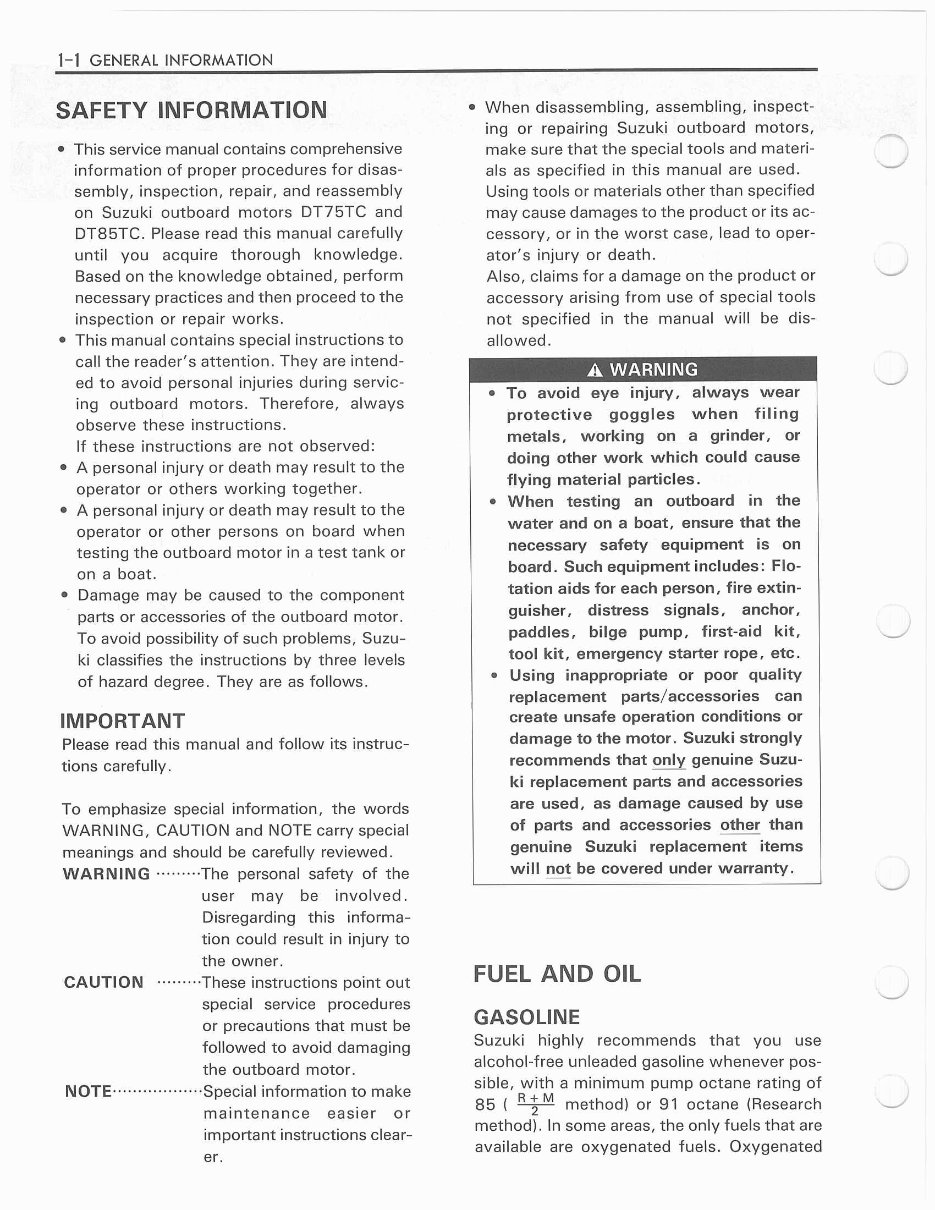 2000 Suzuki DT75/DT85 Outboard OEM Service & Repair Manual preview img 5