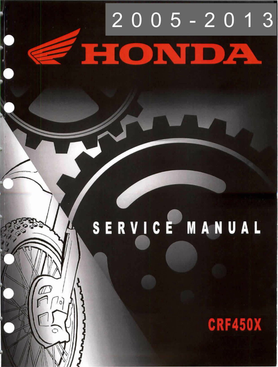 2005-2013 CRF450X Service & Repair Manual preview img 1
