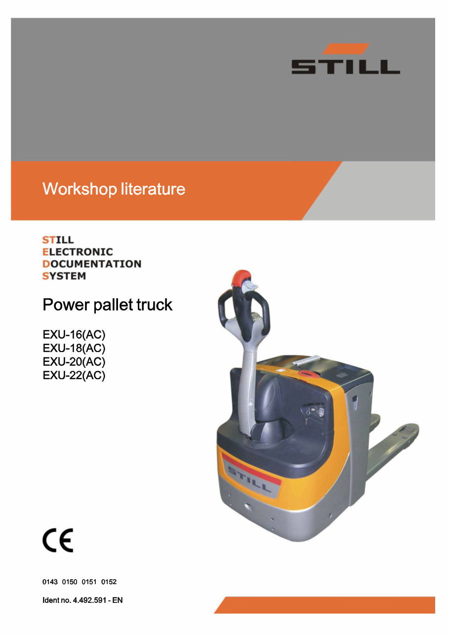 Still EXU-16 (AC), EXU-18 (AC), EXU-20 (AC), EXU-22 (AC) Power Pallet Truck Service Repair Workshop Manual preview img 1