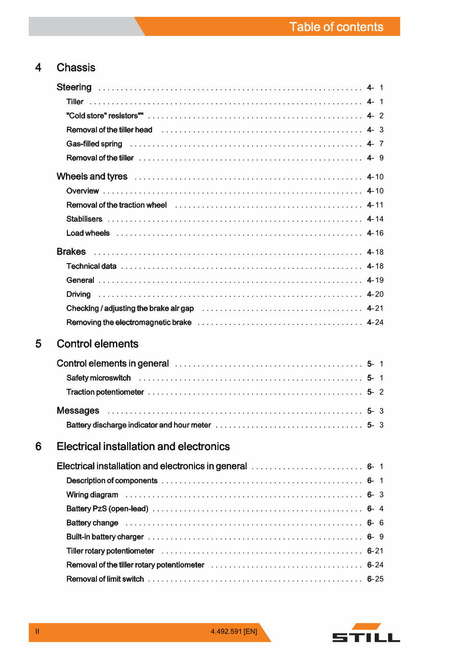 Still EXU-16 (AC), EXU-18 (AC), EXU-20 (AC), EXU-22 (AC) Power Pallet Truck Service Repair Workshop Manual preview img 4