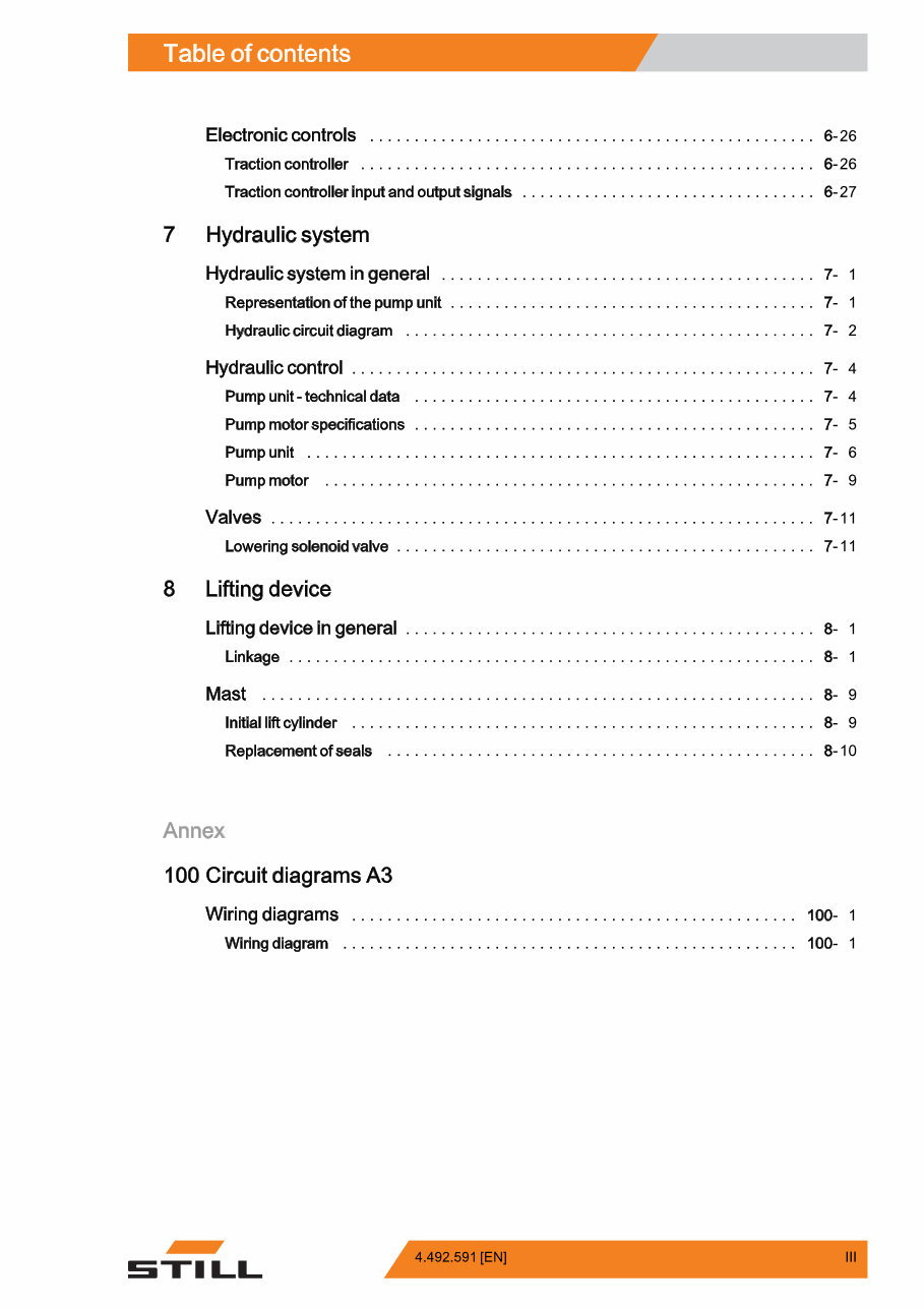 Still EXU-16 (AC), EXU-18 (AC), EXU-20 (AC), EXU-22 (AC) Power Pallet Truck Service Repair Workshop Manual preview img 5