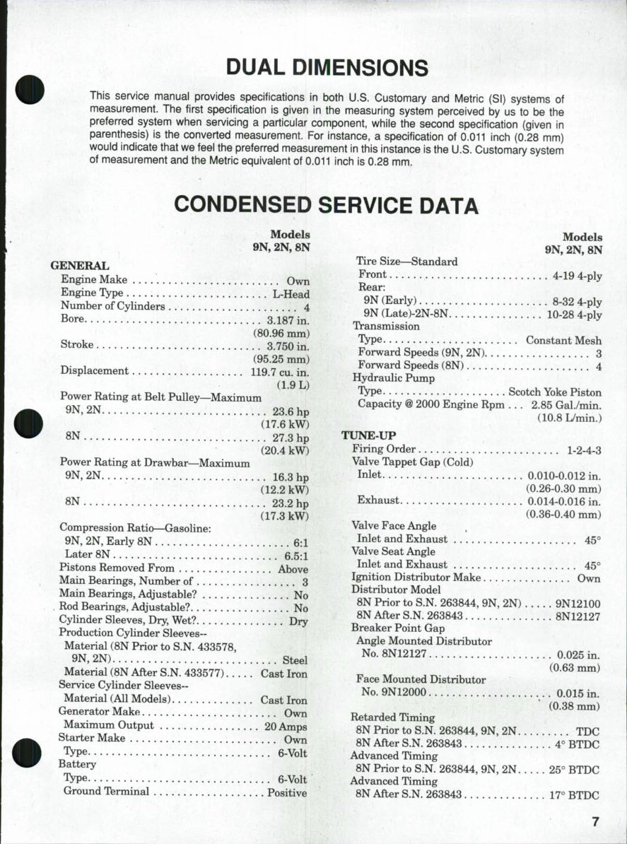 1948-1952 Ford 8N Tractor Service Repair Factory Manual preview img 3