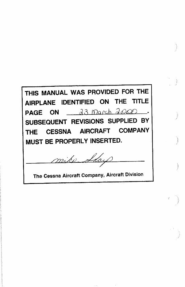 Cessna 172 S POH manual Flight Manual preview img 2