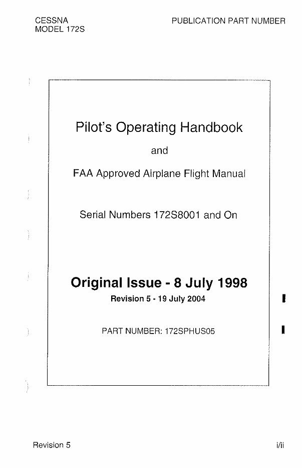 Cessna 172 S POH manual Flight Manual preview img 5