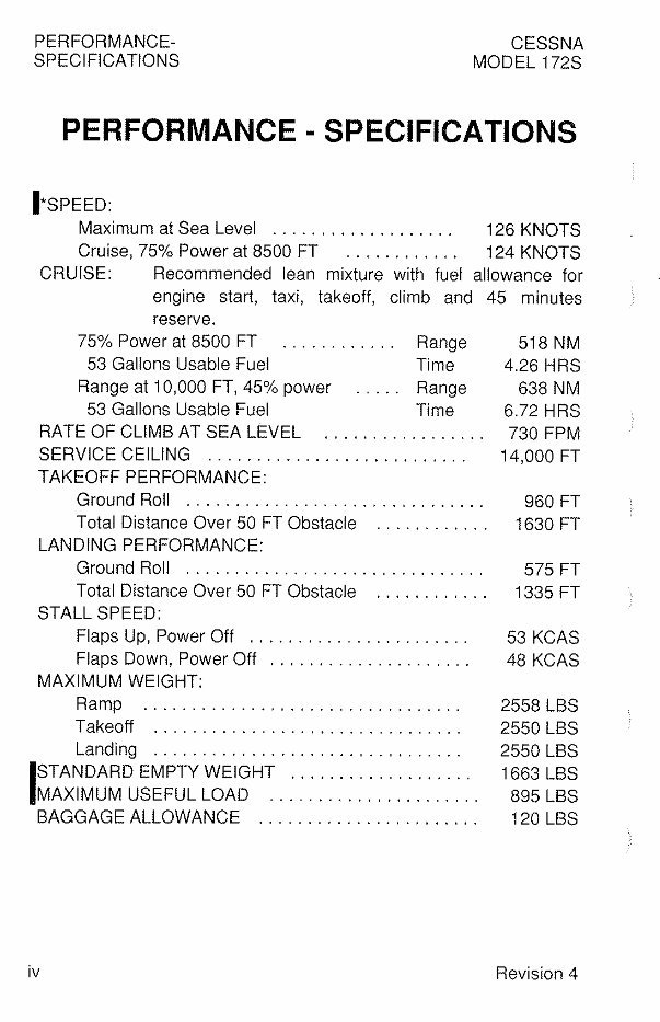 Cessna 172 S POH manual Flight Manual preview img 8