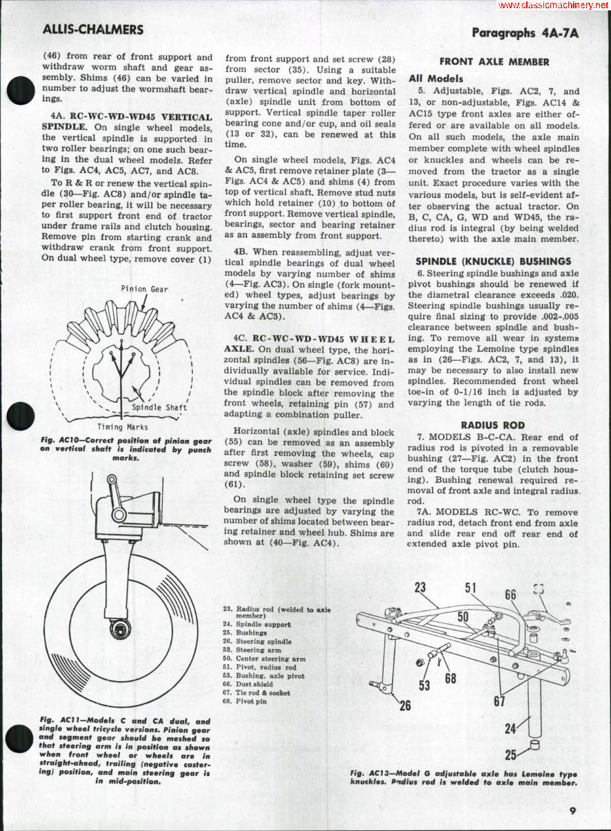 Allis Chalmers Model B Tractor Workshop Service Repair preview img 8