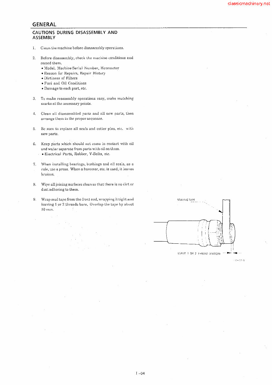 Takeuchi TB025 TB030 TB035 Compact Excavator Service Manual preview img 10