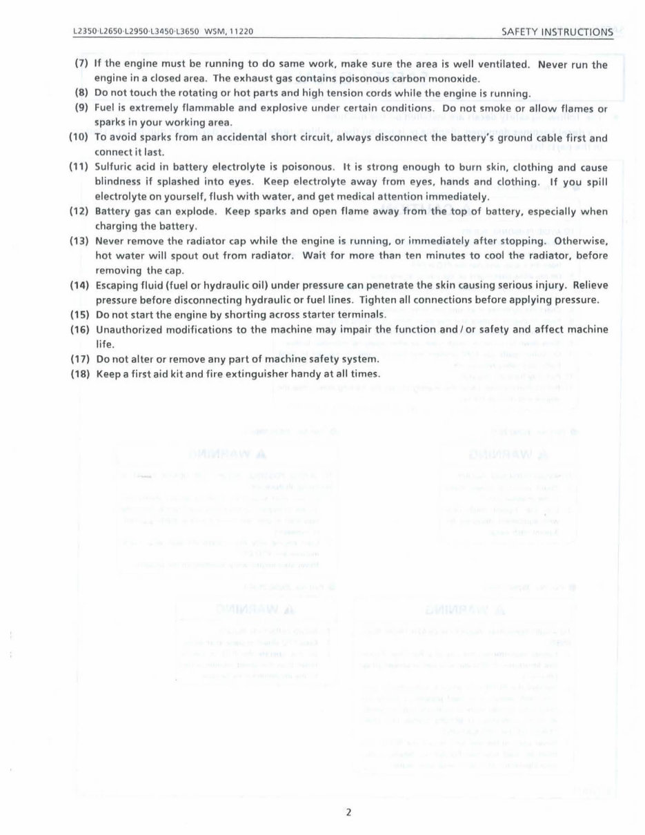 Kubota L2350 Tractor Service Repair Workshop Manual preview img 5