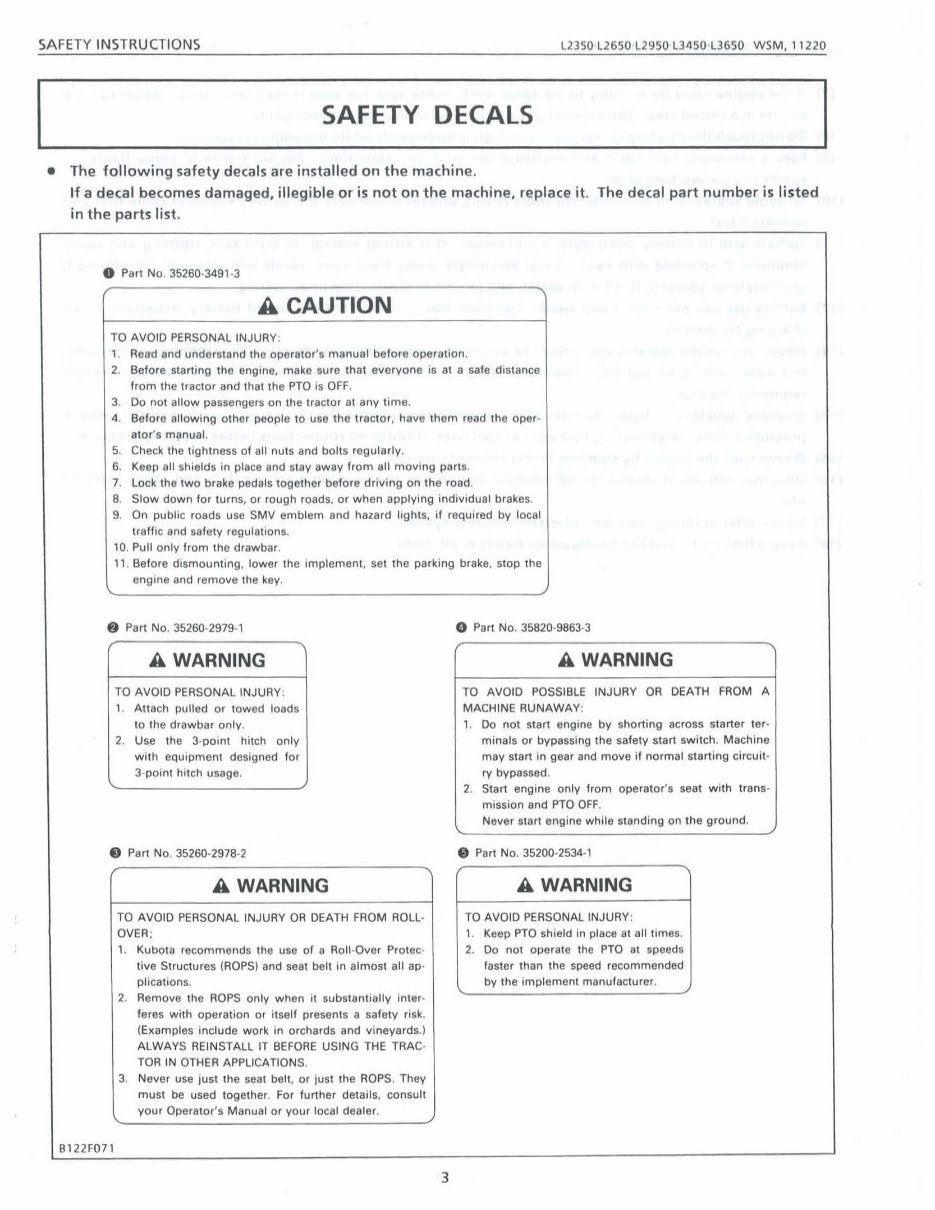 Kubota L2350 Tractor Service Repair Workshop Manual preview img 6
