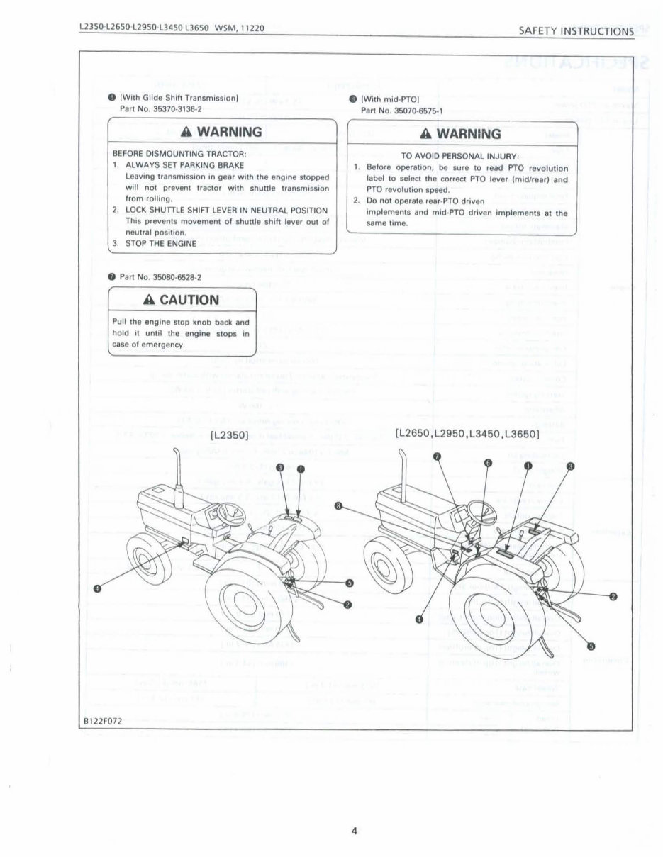Kubota L2350 Tractor Service Repair Workshop Manual preview img 7