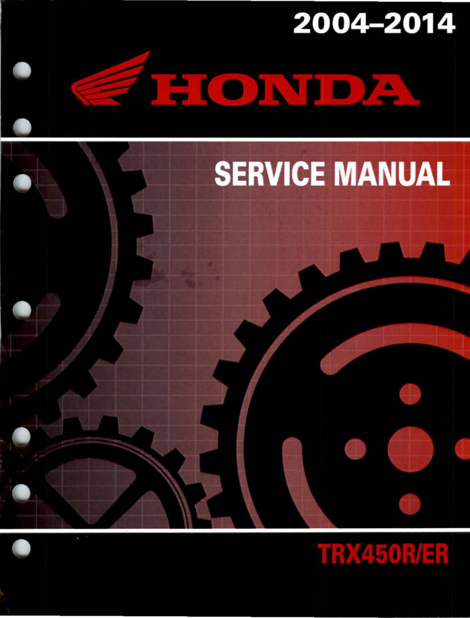 HONDA TRX450R / TRX450ER Service & Repair Manual (2004 2005 2006) - ! preview img 1
