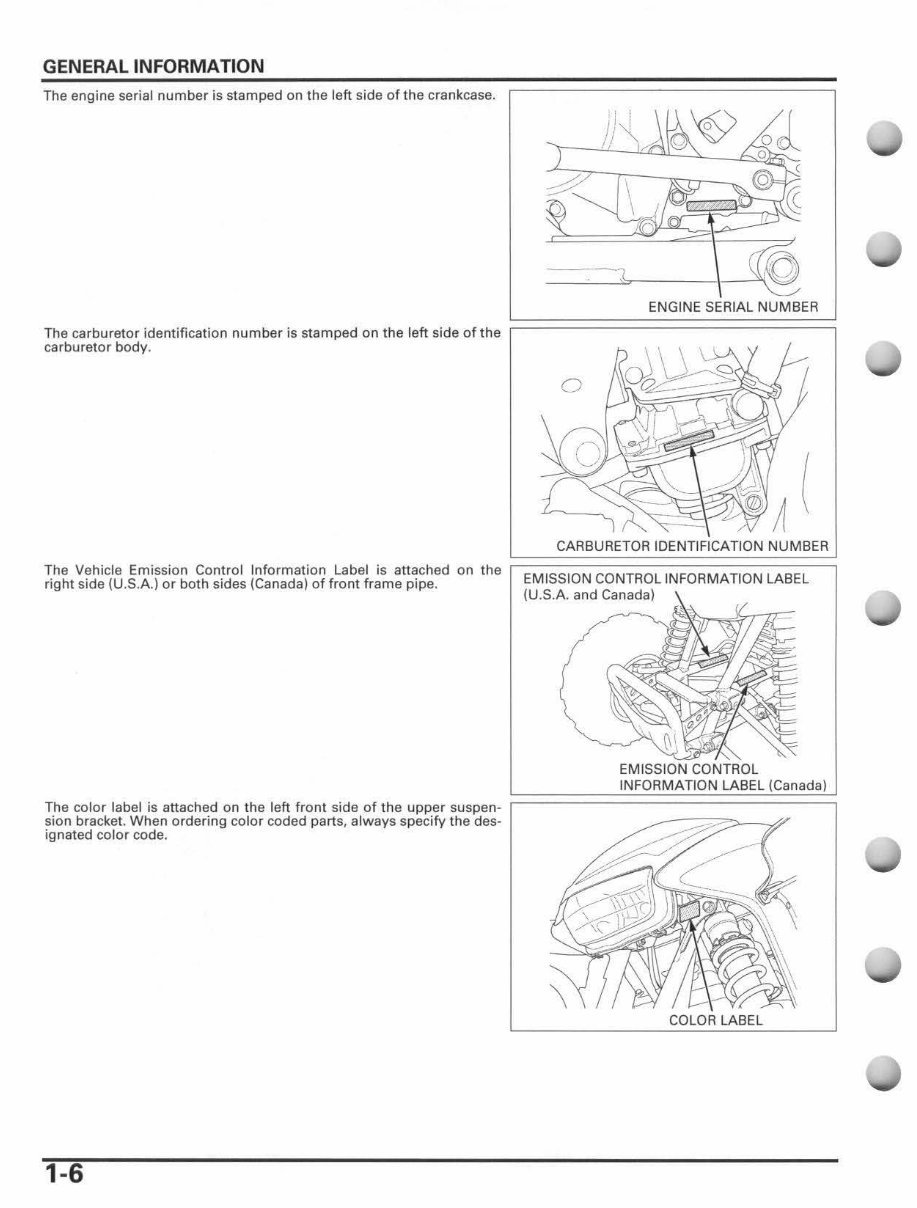 HONDA TRX450R / TRX450ER Service & Repair Manual (2004 2005 2006) - ! preview img 10