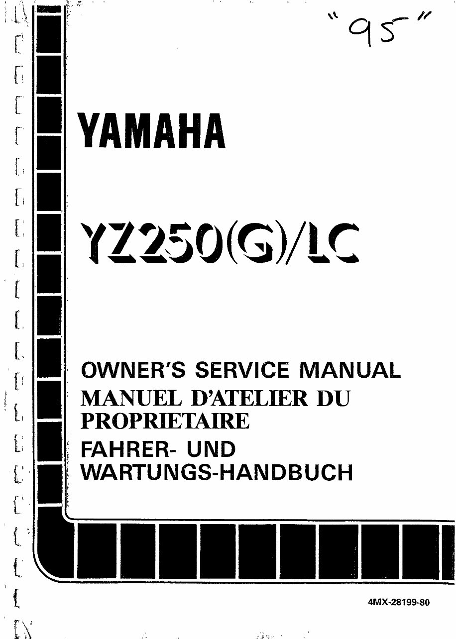 1997 Yamaha YZ250 Service & Repair Manual preview img 1