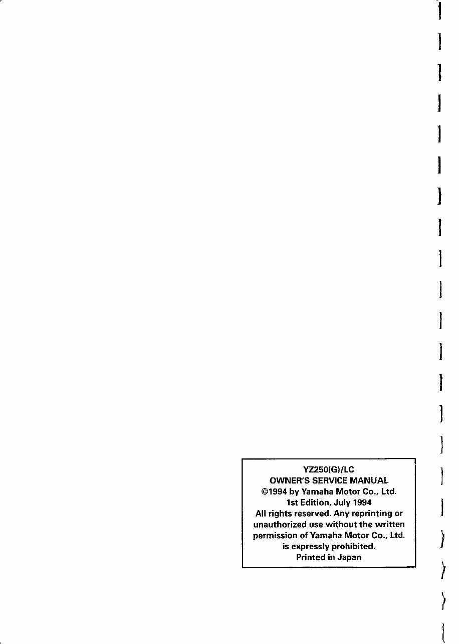 1997 Yamaha YZ250 Service & Repair Manual preview img 2