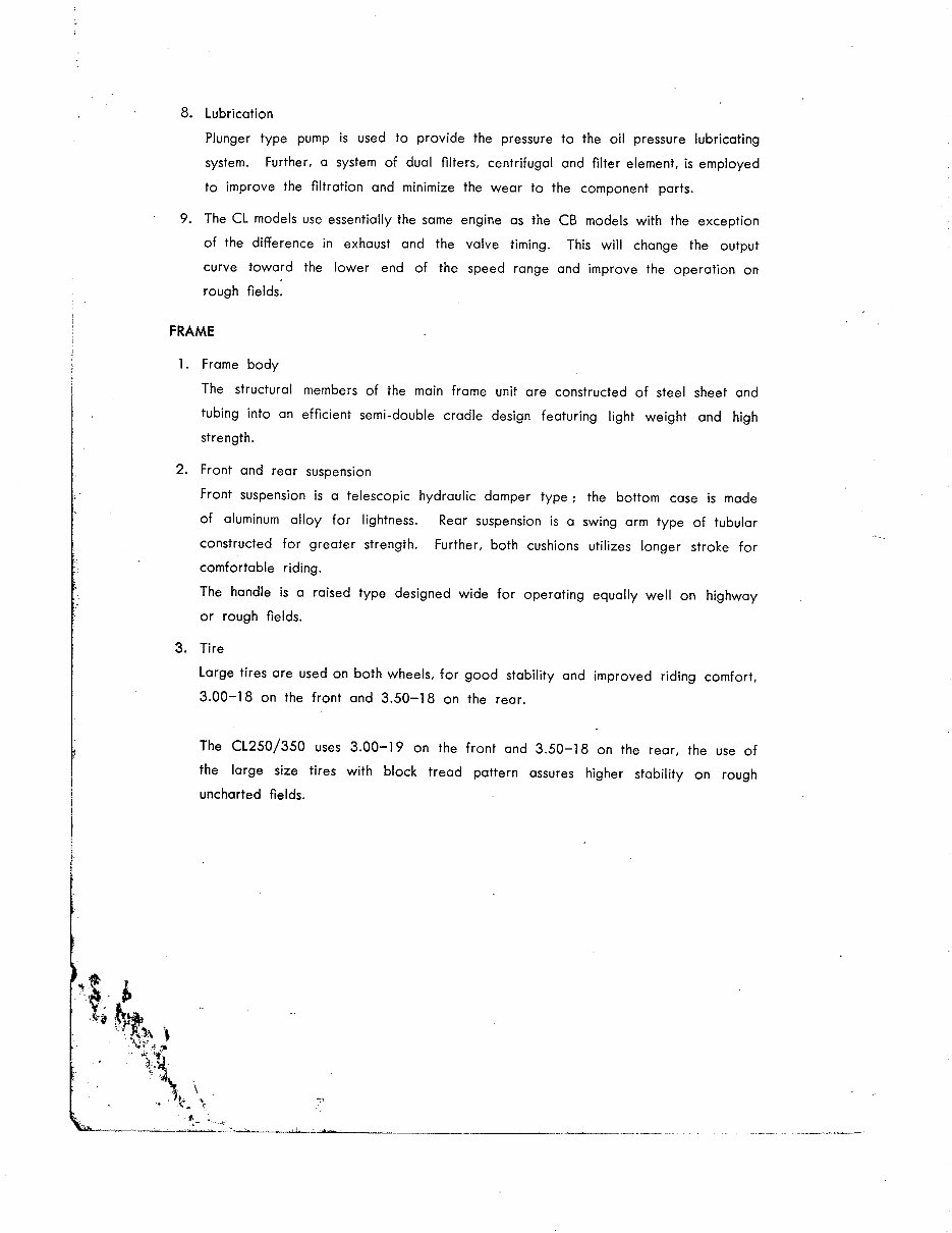 1968-1973 HONDA 250-350 (CB250, CL250, CB350, CL350, SL350) Motorcycle Workshop Repair & Service Manual preview img 5