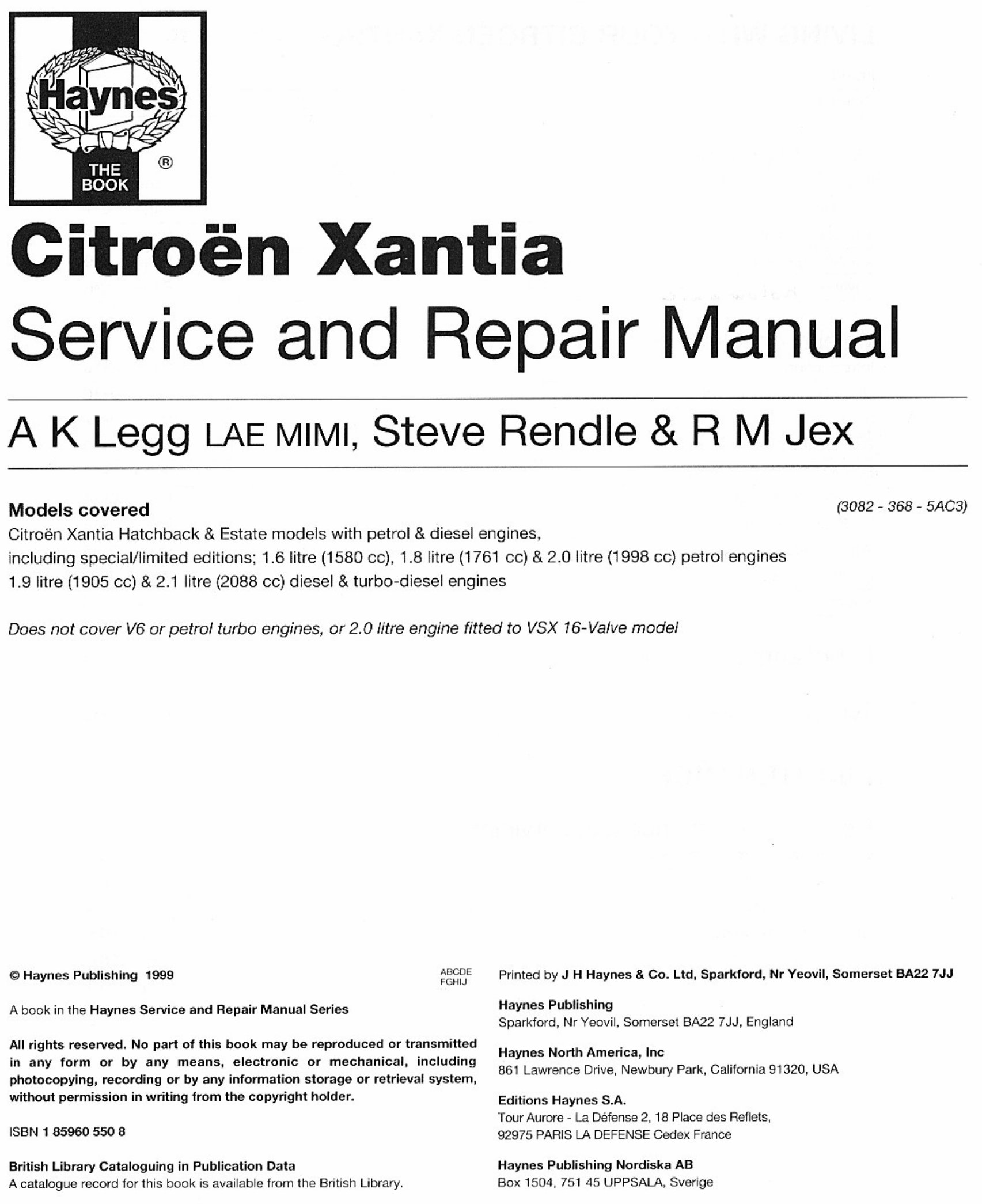 1993-2001 Citroen Xantia Service & Repair Manual preview img 4