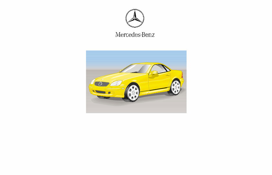2001 Mercedes-Benz SLK-Class SLK230 Kompressor SLK320 SLK32 AMG Owners Manual preview img 1
