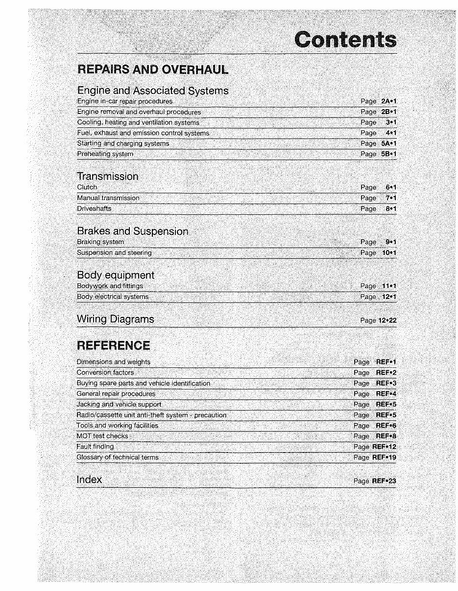 1987-1997 Peugeot 405 (Diesel) Service & Repair Manual preview img 2