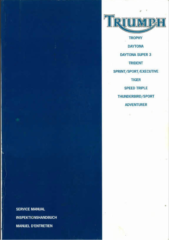 Triumph Adventurer 900 1996-2000 Workshop Service Manual preview img 1