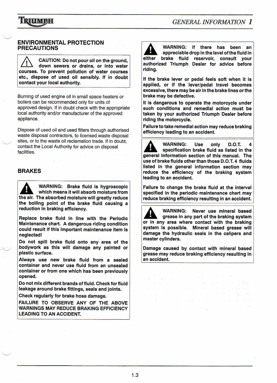 Triumph Adventurer 900 1996-2000 Workshop Service Manual preview img 10