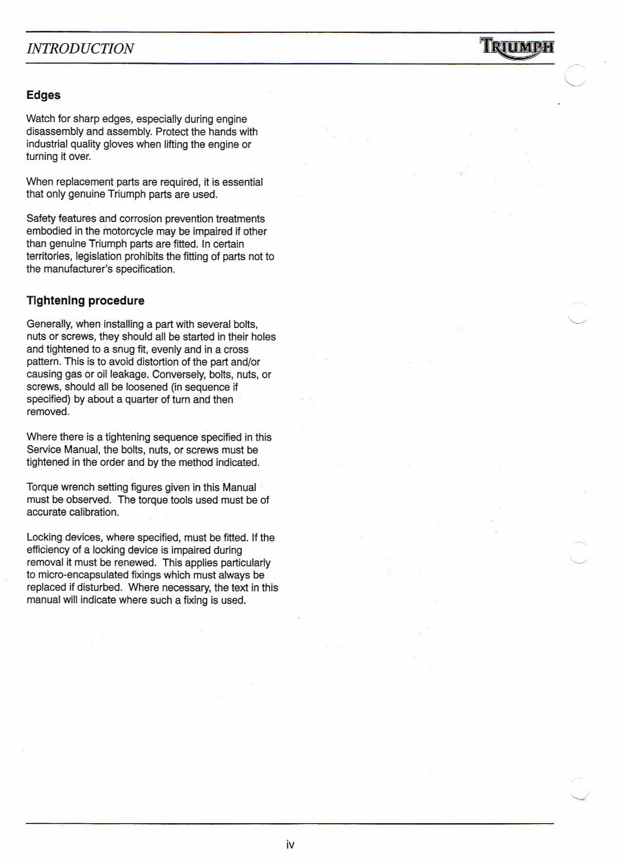 Triumph Adventurer 900 1996-2000 Workshop Service Manual preview img 7