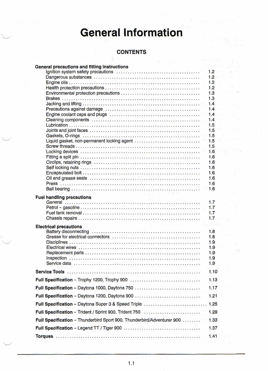 Triumph Adventurer 900 1996-2000 Workshop Service Manual preview img 8