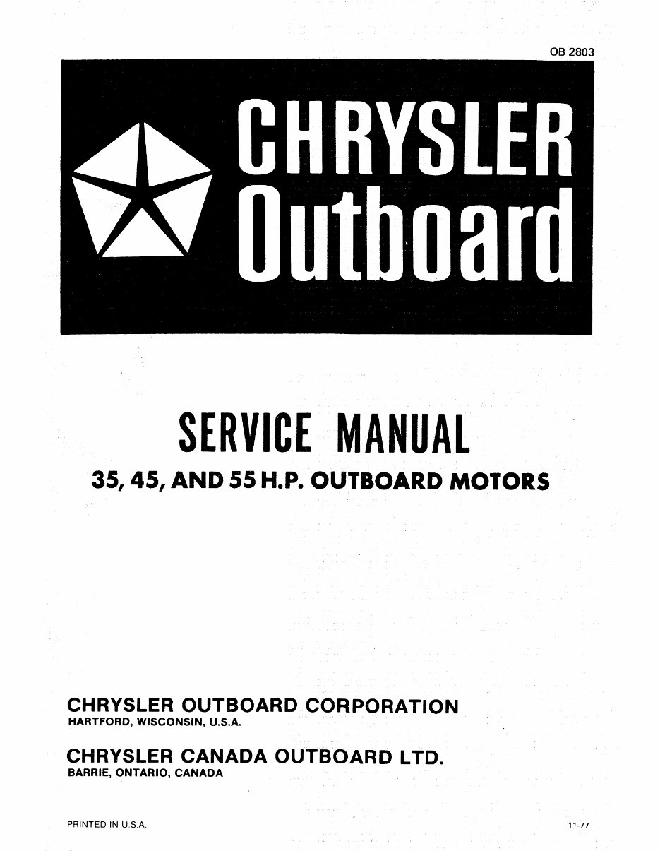 1969-1984 Chrysler Outboard 55 HP Service & Repair Manual preview img 1
