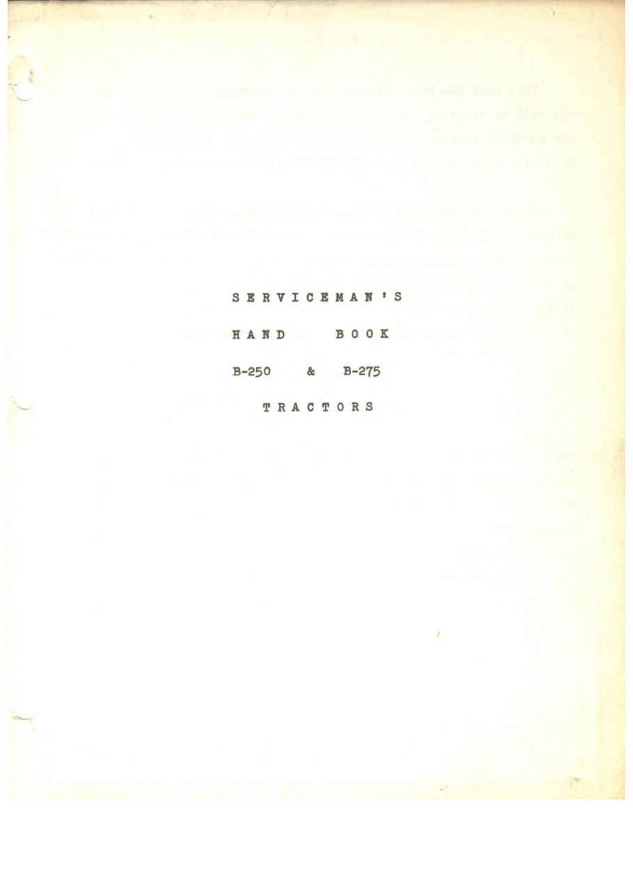 International Harvester McCormick B250 and B275 Parts Repair preview img 1