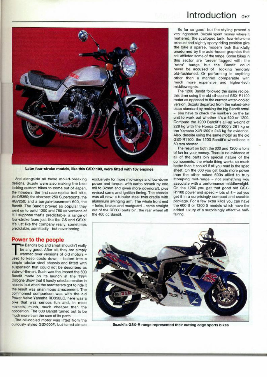 2001 Suzuki Bandit GSF1200 Service & Repair Manual preview img 8