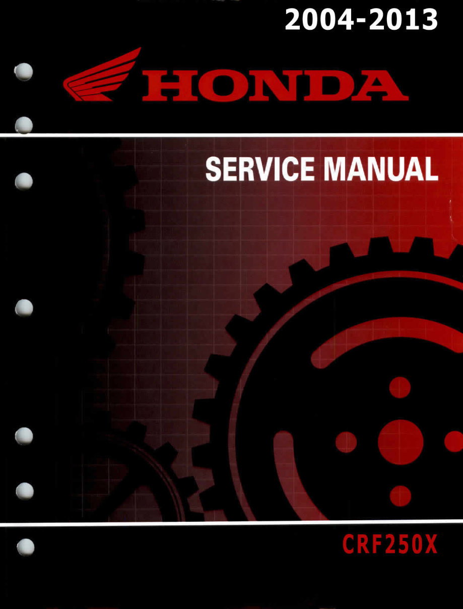 2004-2012 CRF250X Service & Repair Manual preview img 1