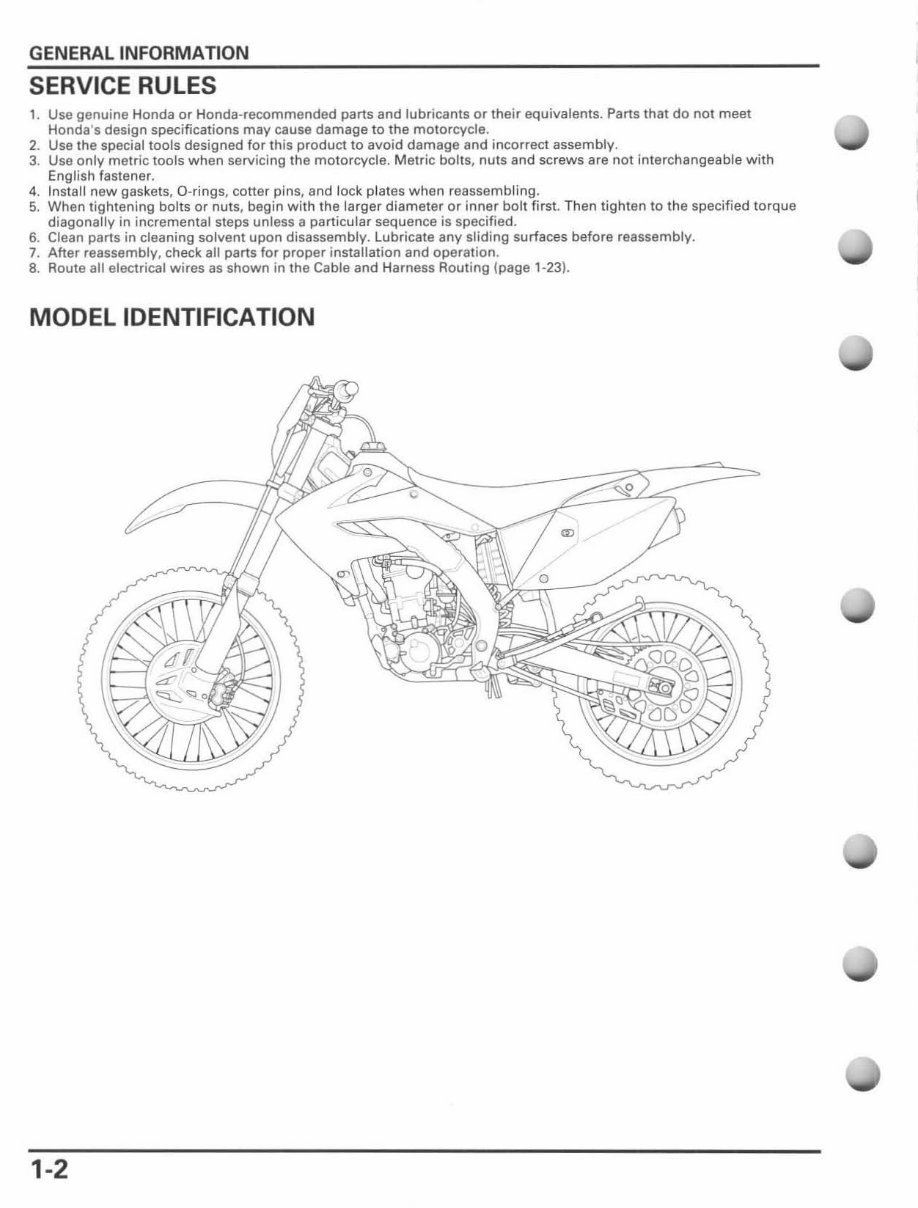 2004-2012 CRF250X Service & Repair Manual preview img 6