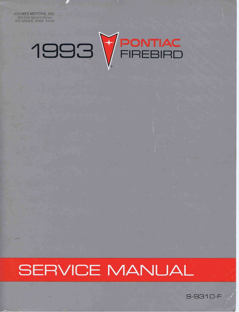 1993 Pontiac Firebird Service & Repair Manual Software preview img 1