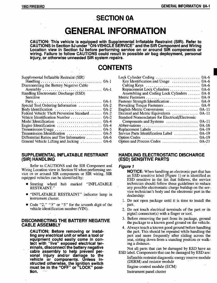 1993 Pontiac Firebird Service & Repair Manual Software preview img 6