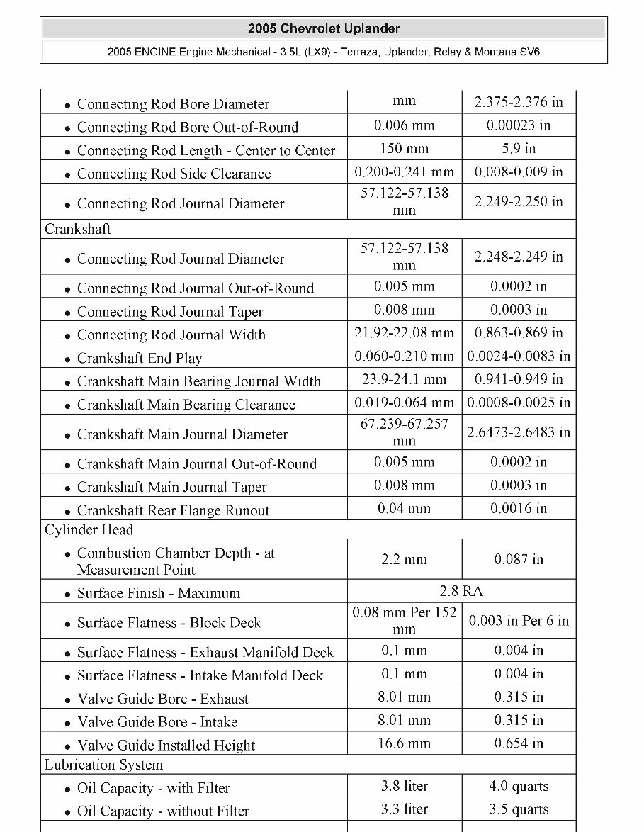 2008 Chevrolet Uplander Service & Repair Manual Software preview img 5