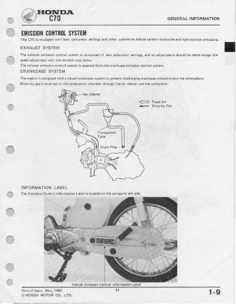 HONDA C70 Scooter Service Repair Manual 1980 1981 1982 !!! preview img 3