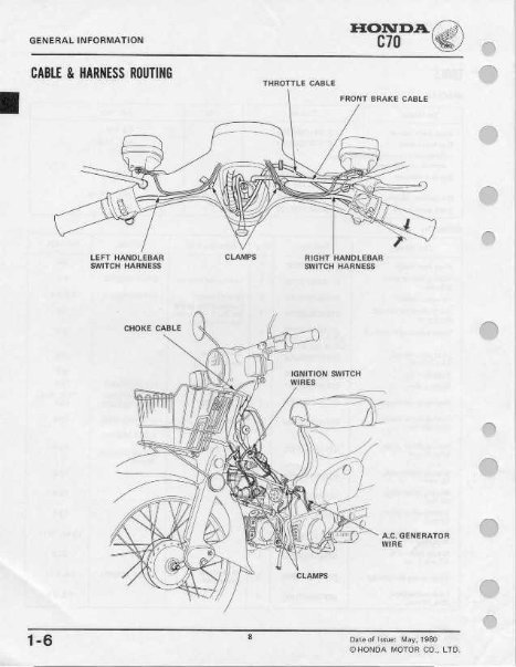 HONDA C70 Scooter Service Repair Manual 1980 1981 1982 !!! preview img 6