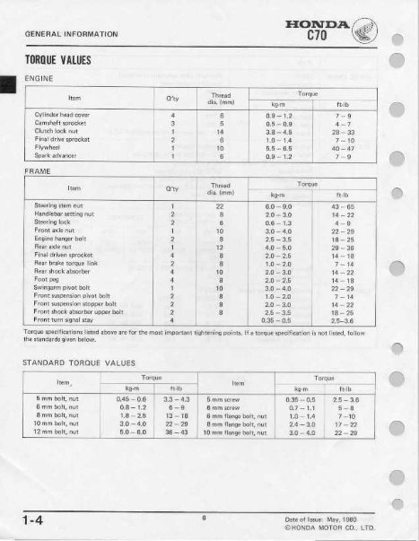 HONDA C70 Scooter Service Repair Manual 1980 1981 1982 !!! preview img 8