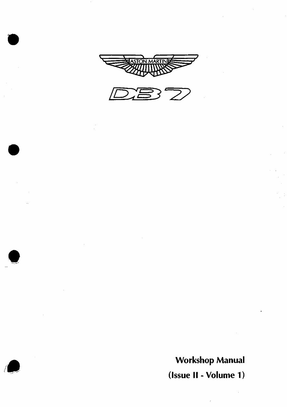 1994-1999 Aston Martin DB7 OEM Service & Repair Manual (+ Parts Catalog) preview img 1