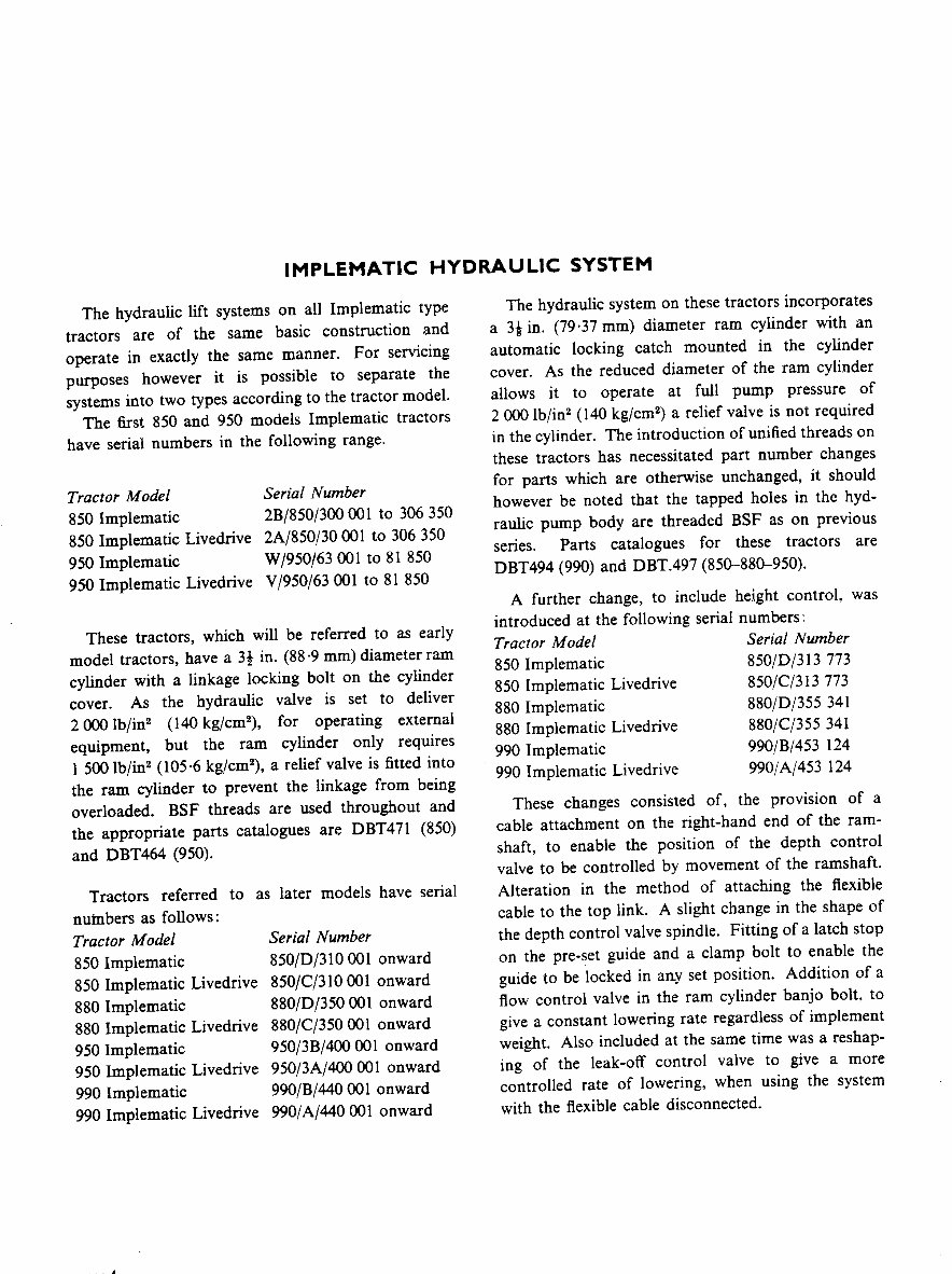 David Brown 850 950 Implematic Hydraulics Tractor Complete Workshop Service Repair Manual preview img 3