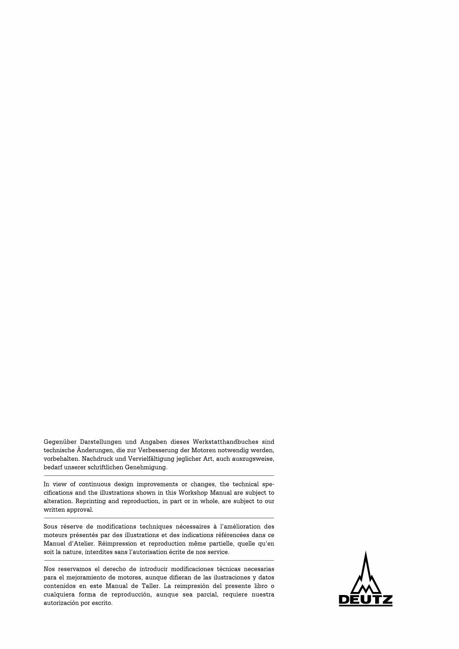 Deutz 1011F 1011 F Engine Full Service Repair Manual preview img 3